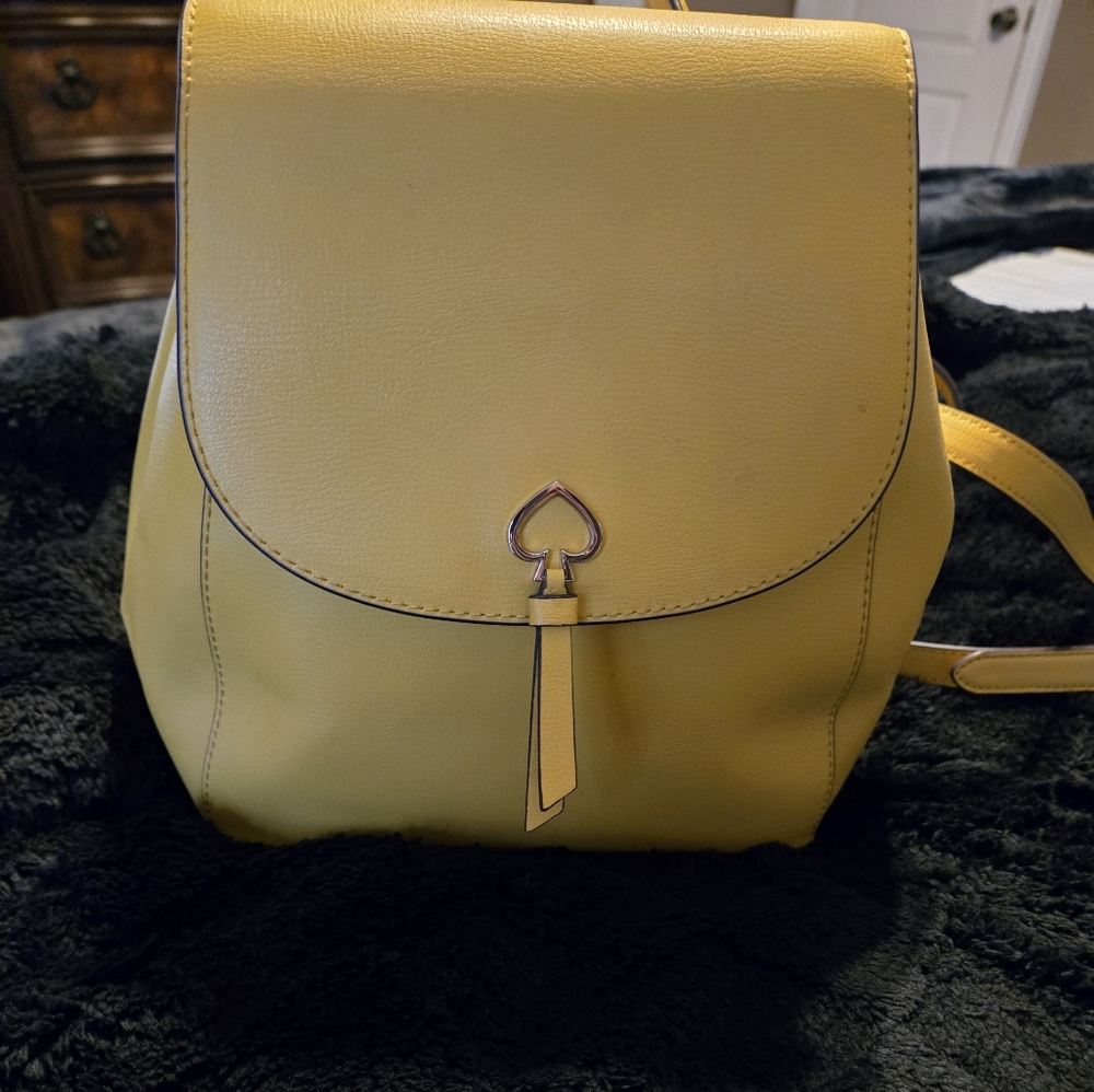 Kate Spade Yellow Adel Med Flap Backpack
